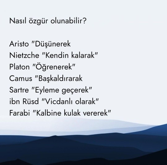 Sizce özgürlüğü kim size iyi anlattı?