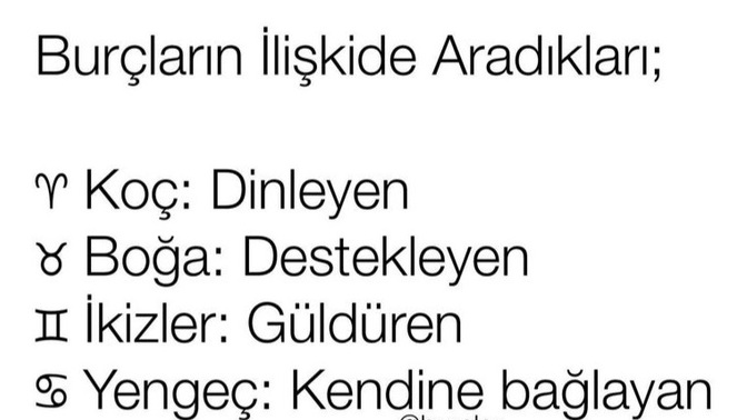 Burçların ilişkide aradıkları neler?