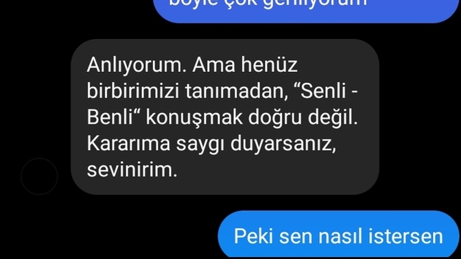 Ya bu çocuk niye böyle konuşuyor? Nasıl samimiyet kurup senli benli konuşturabilirim?
