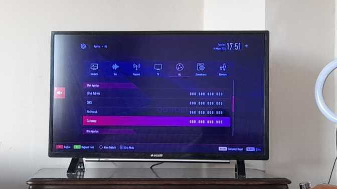 Televizyonun IP adresi sıfırlandı?