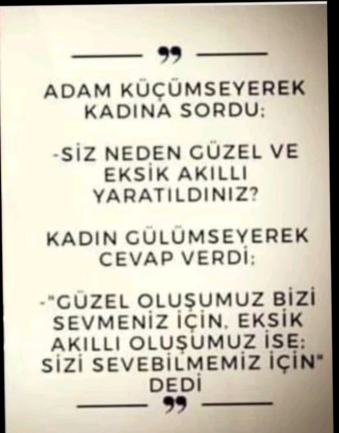 Biz kadınlar niye bu kadar zekiyiz ya?