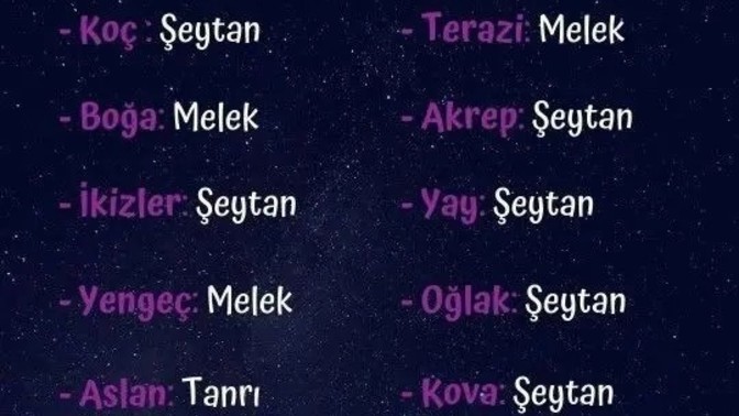 Melek misin şeytan mı?