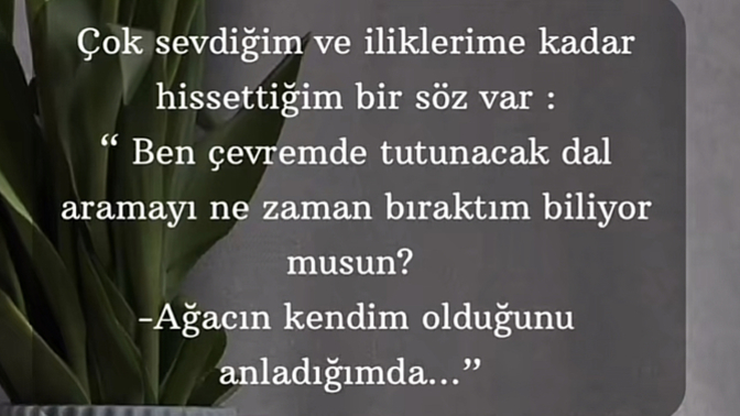 Tutunacak dalınız olarak gördüğünüz kiminiz/neyiz var bu hayatta?