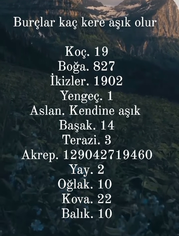 Hangi burç kaç kere aşık olur 🌸?
