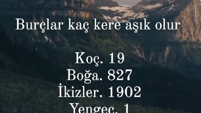 Hangi burç kaç kere aşık olur 🌸?
