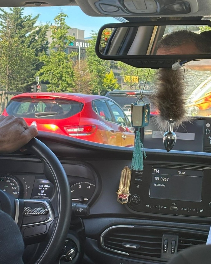 Bindiğiniz taksinin aynasında anal plug görseniz ne tepki verirsiniz?