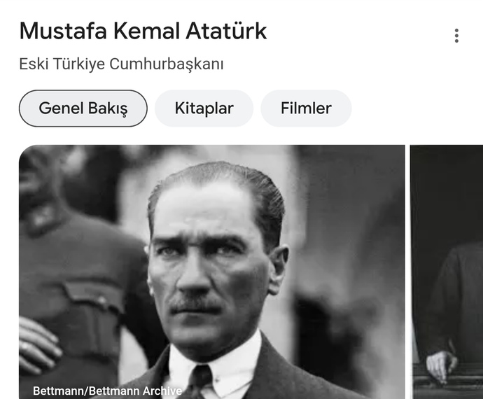 Googlea, Atatürke yazdığı sıfat için geri bildirim göndermeye var mısınız?