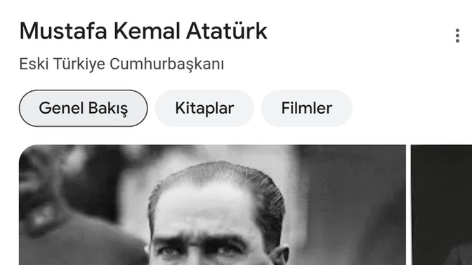Google'a, Atatürk'e yazdığı sıfat için geri bildirim göndermeye var mısınız?