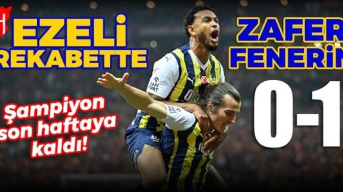 Galatasaray 0 - Fenerbahçe 1... Sarı lacivertliler rams park'ta müthiş bir galibiyet aldı! Maçı nasıl buldunuz?
