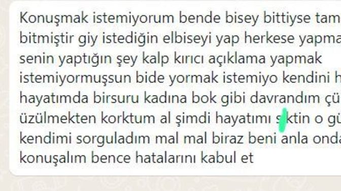 Eski sevgilim ergen mi?