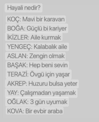 Burcunuzun hayali nedir?