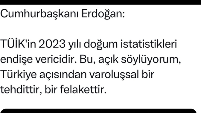 Türklerin doğum oranındaki düşüşün temelinde yatan neden nedir?