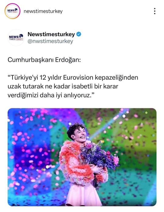 Cumhurbaşkanı Erdoğanın eurovision ile ilgili kepazelik demiş, siz ne diyorsunuz?