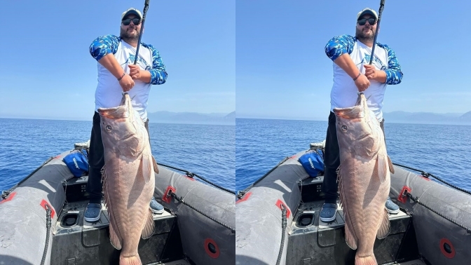 Hatayda evlilik yıldönümünde denize açıldılar, 40 kg ağırlığında balık yakaladılar! Evlilik yıldönümü için güzel bir aktivite mi?