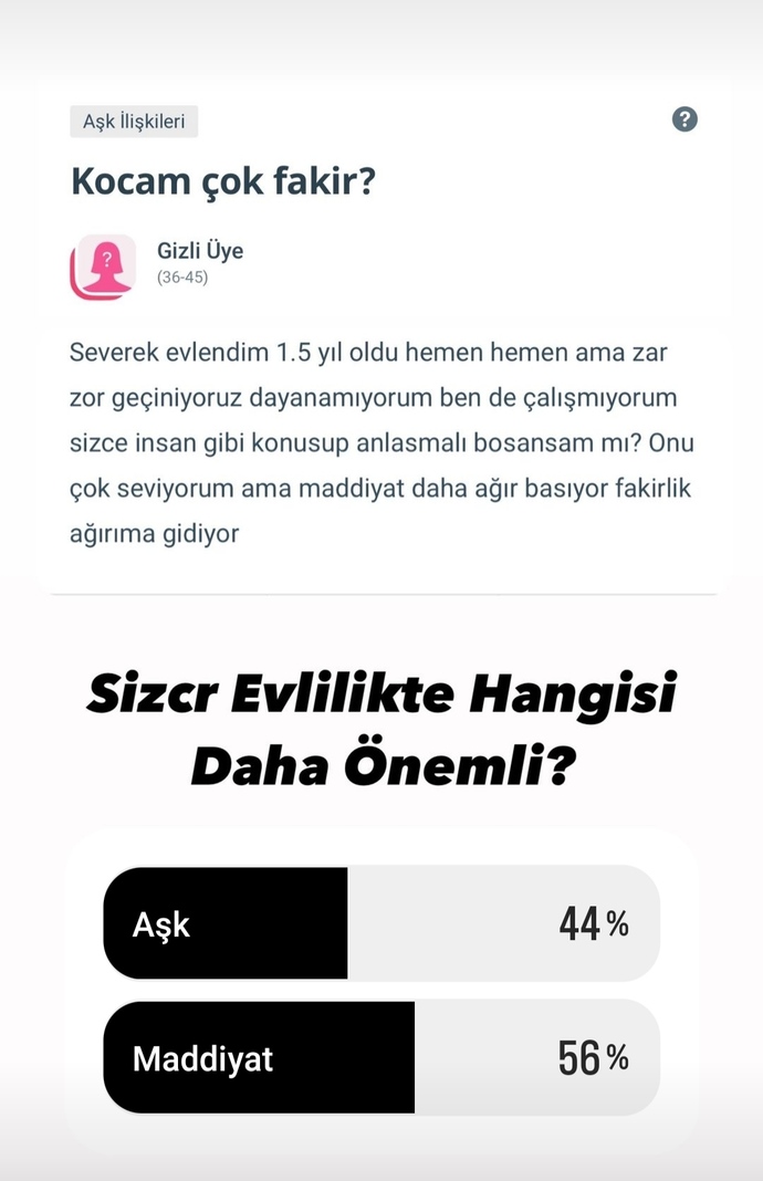 Evlilikte maddiyat mı önemli aşk mı😂?