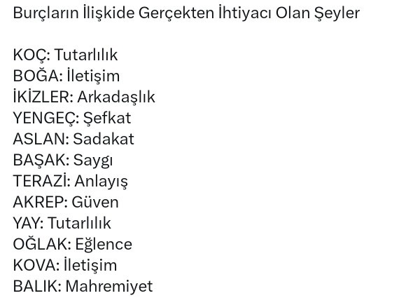 Burcunuza göre bir ilişkide gerçekten ihtiyacınız olan şey nedir?