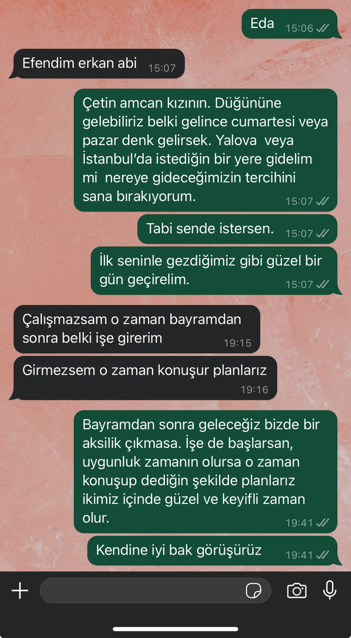 Konuşma sizce nasıl ve görüşmek istiyor mu oda?