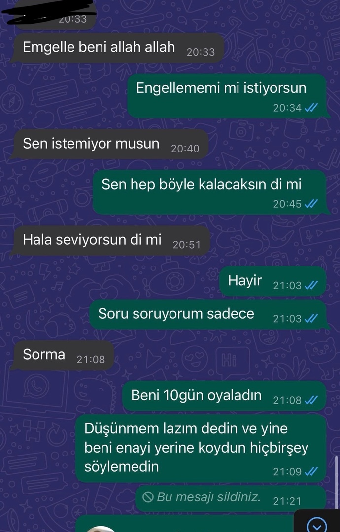 Eski sevgilim vaz mi geçmiş benden?