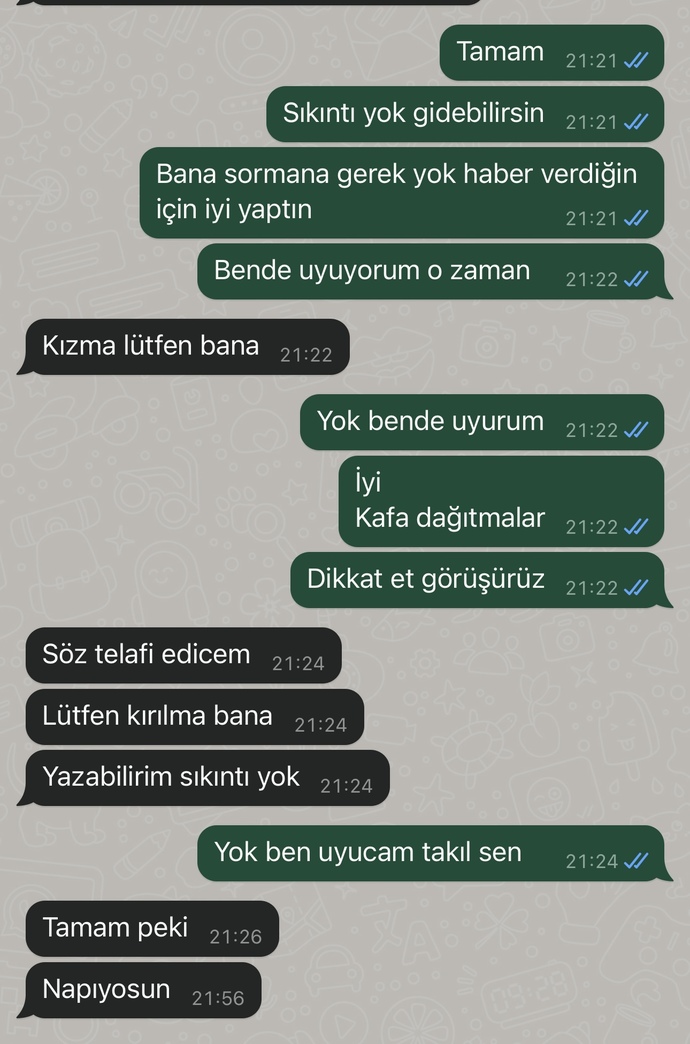 Flörtün ilgisiz davranması ve dün?