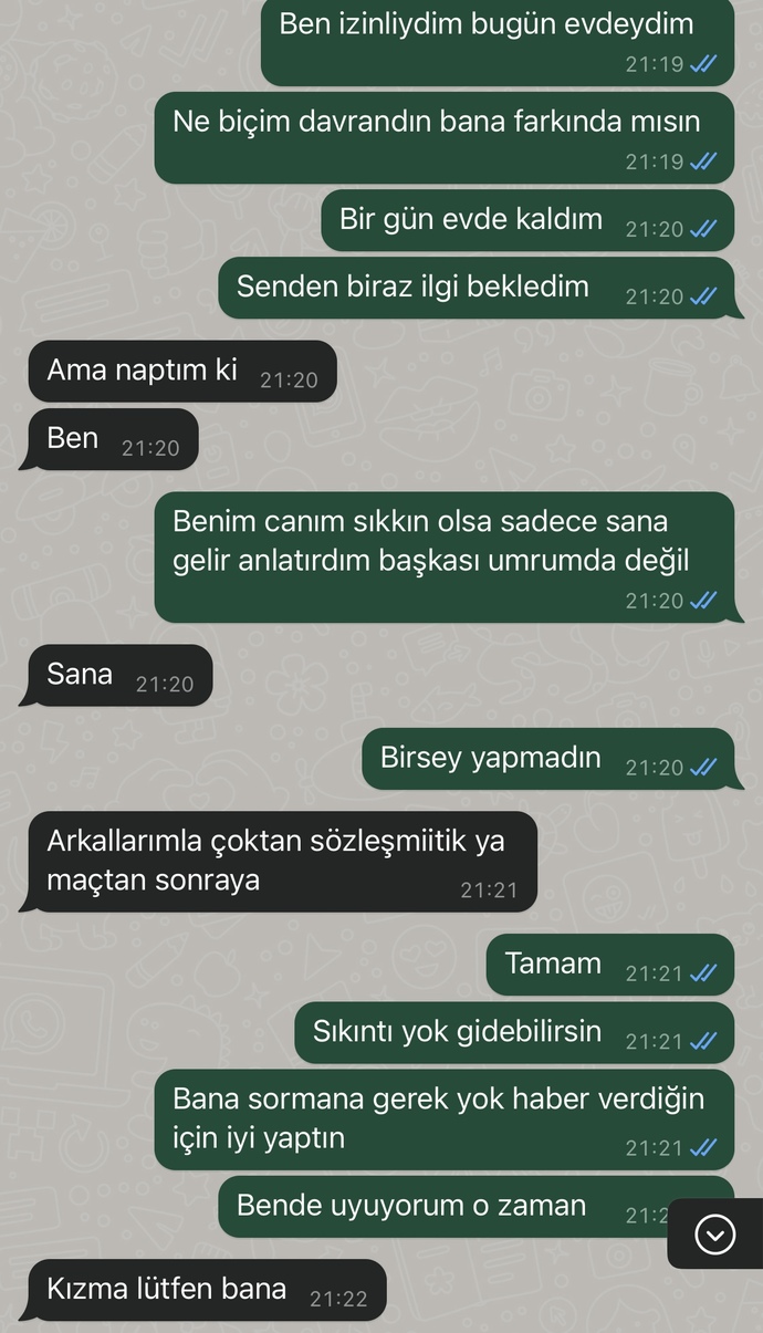 Flörtün ilgisiz davranması ve dün?