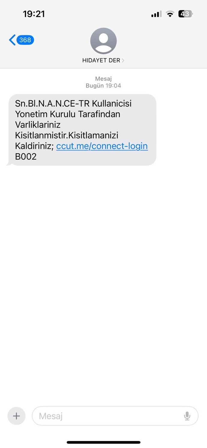 Binance adıyla kısıtlandırıldınız diye link geldi tıkladım ama giril yapmadım bir sey olur mu?