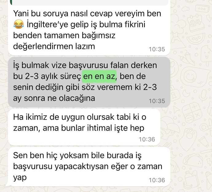 Yurt dışında yaşayan flörtüme iş bulup geliyim mi diye sordum, bu cevabı aldım?