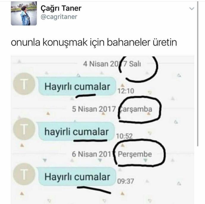 Konuşmak için saçma bahanesi olan insanlara nasıl bakarsınız?