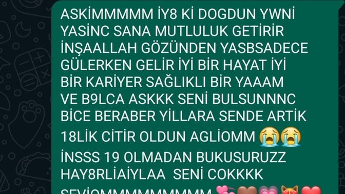 Kendi yazdığım mesajı okuyamam normal mi?
