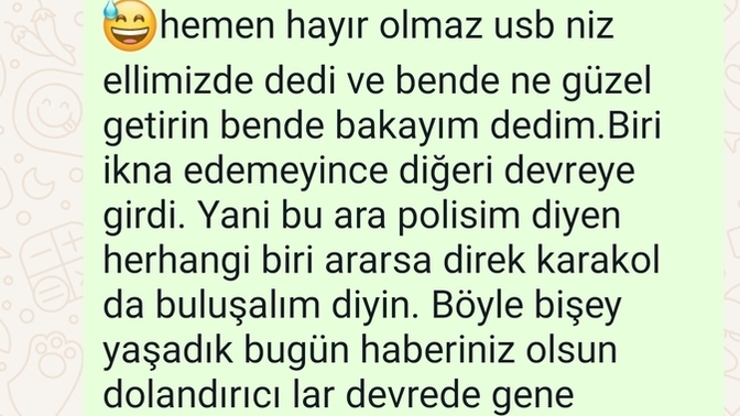 Dolandırıcı lar dün beni aradı bu mesajı yayalım mı arkadaşlar?