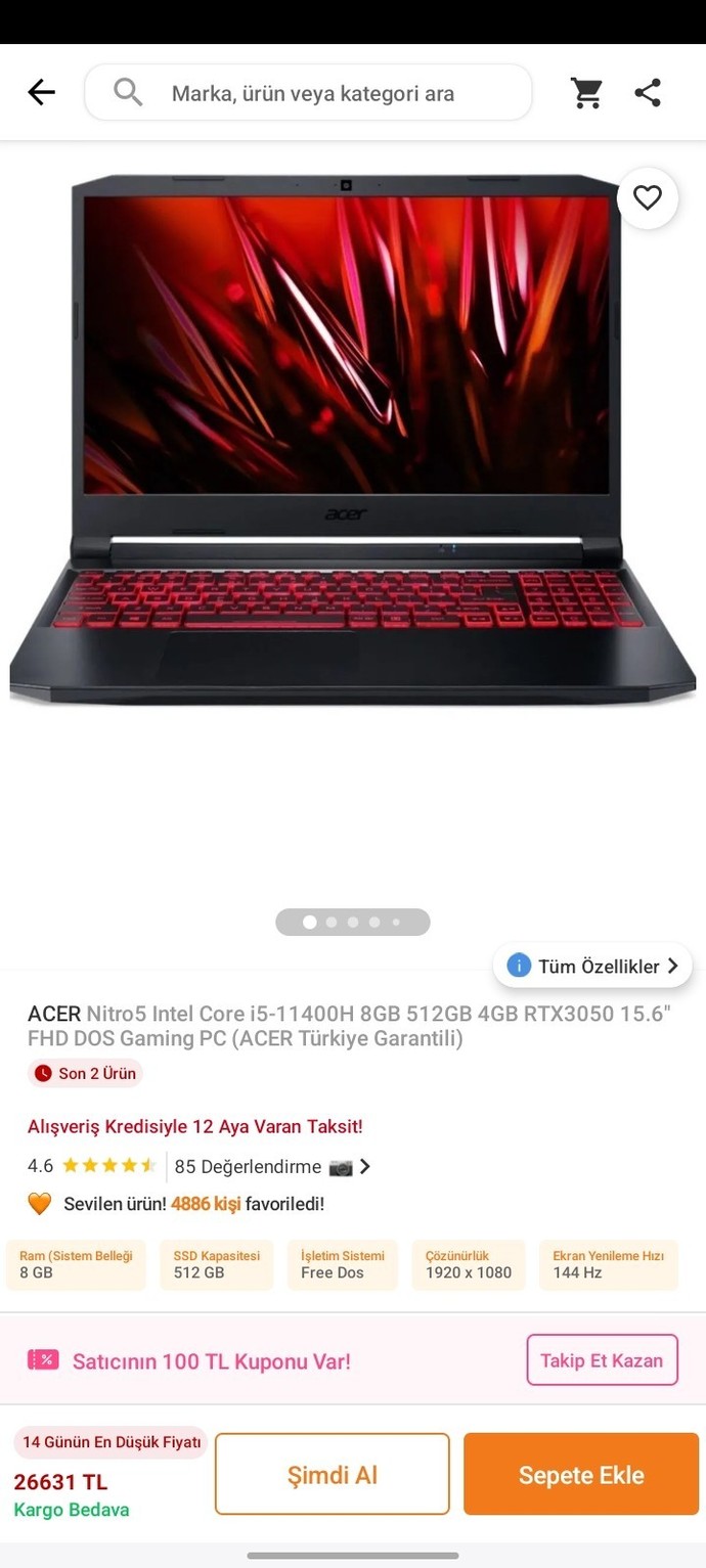 Oyun oynamak için hangi laptop daha iyi acil?