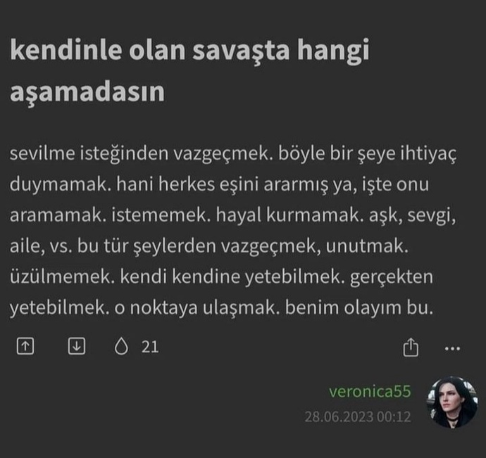 Kendinizle olan savaşta hangi aşamadasınız?