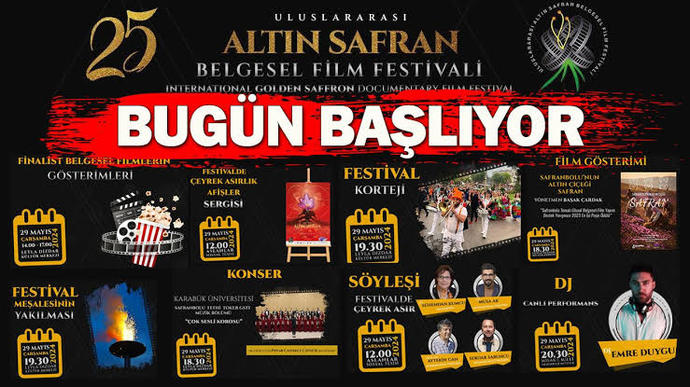 25. Uluslararası Altın Safran Belgesel Film Festivali günleri başladı ! Katılmayı düşünüyor musunuz 💓?