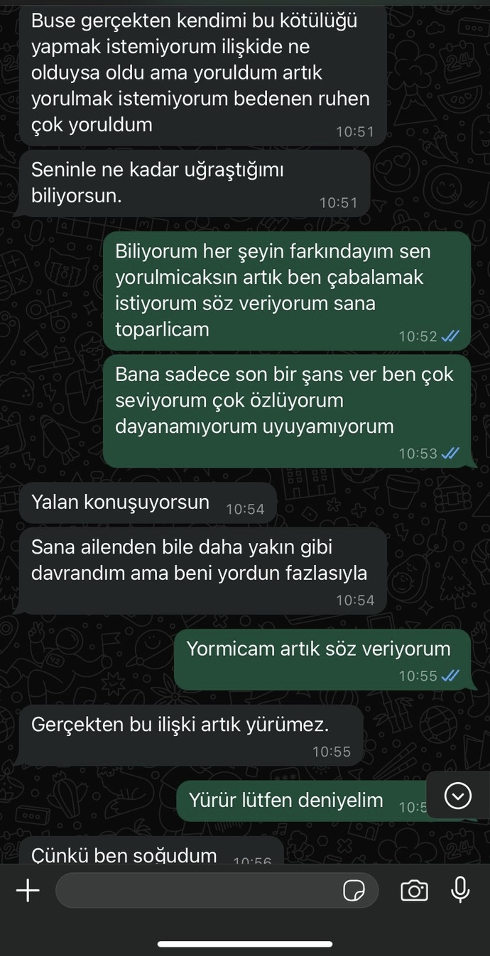 Geri döner mi soğudu mu bahane mi anlamıyorum?
