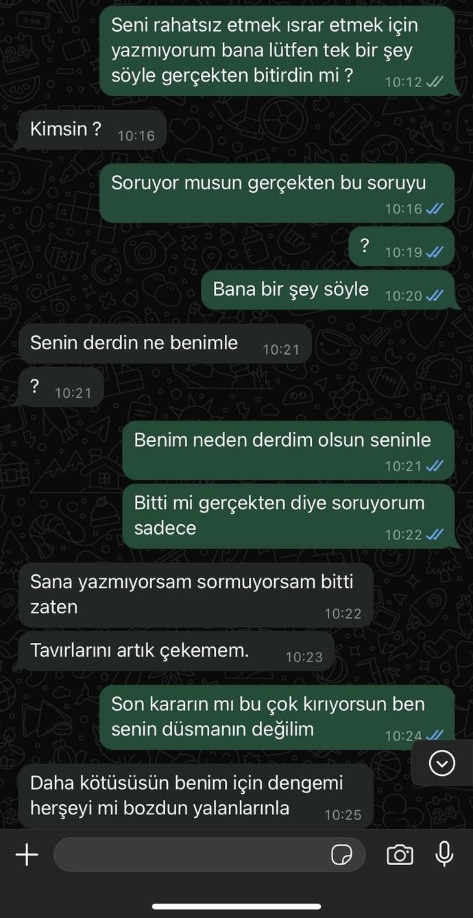 Geri döner mi soğudu mu bahane mi anlamıyorum?