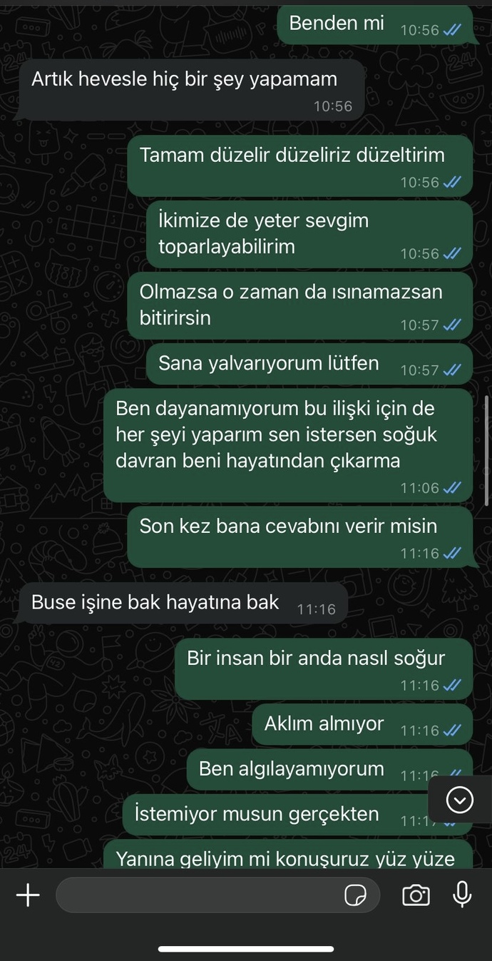 Geri döner mi soğudu mu bahane mi anlamıyorum?