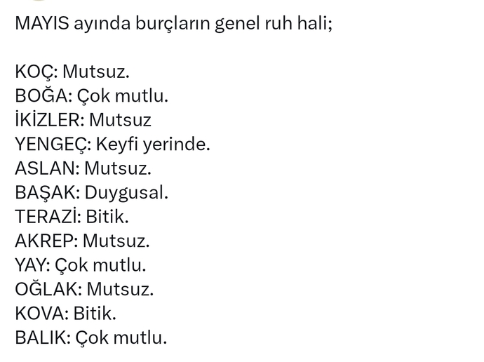 Burçlara göre Mayıs ayında ruh haliniz nasıldı?