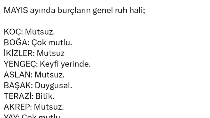 Burçlara göre Mayıs ayında ruh haliniz nasıldı?
