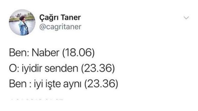 Bir saat sonra atılan mesaja bir saniyede dönene ne denir?