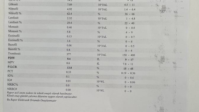 Kan tahlili sonucunu anlayabilen var mı?