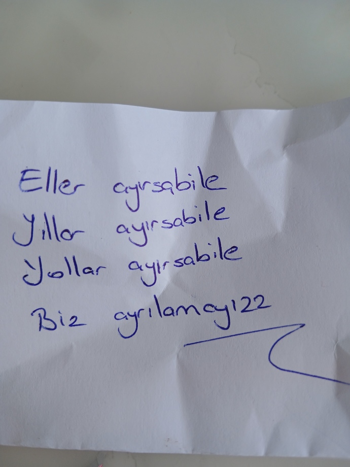 Sevdiceğimin cebinden böyle bir kağıt düştü. Ona Sabilenin kim olduğunu sormalı mıyım?