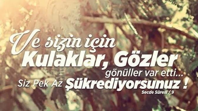 Allah'a şükrediyormusunuz?