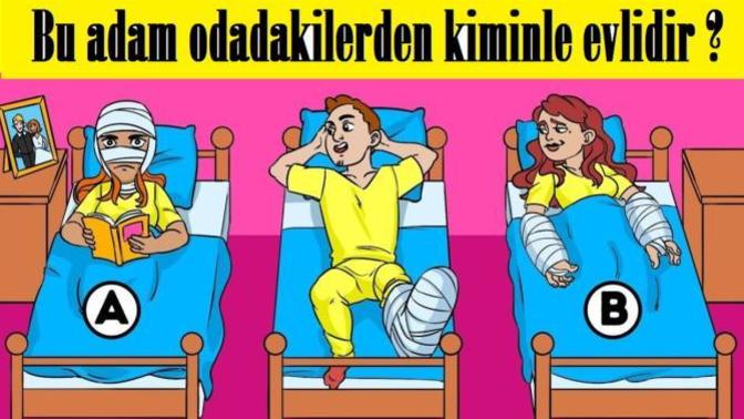 Sizce bu adam odadakilerden hangisiyl evlidir?