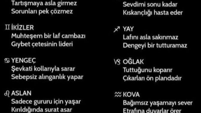 Burcunuzun tatlı ve tuzlu birer özelliği nedir?