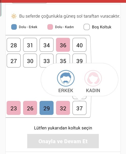 Otobüste yer alma sorunu?