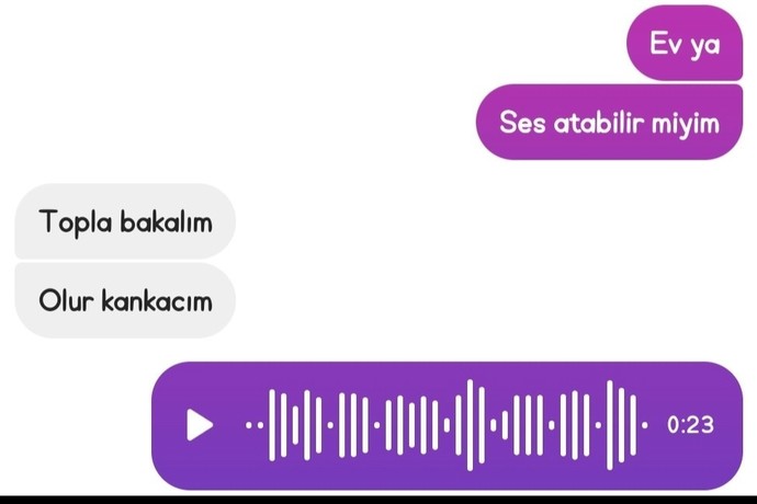 Sesli mesaj atmadan önce izin alır mısınız?