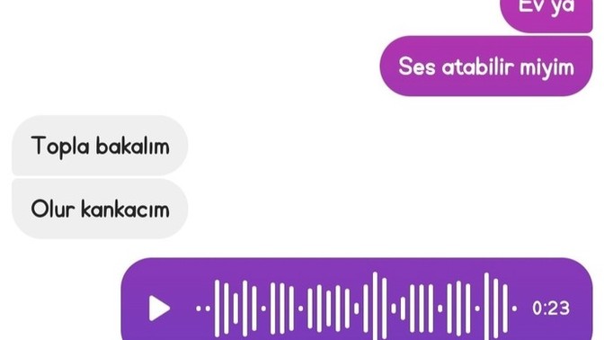 Sesli mesaj atmadan önce izin alır mısınız?