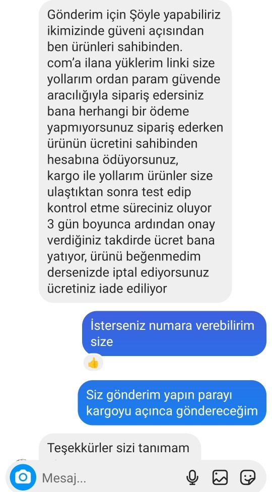 Sahibindenden beni dolandırabilir mi birisi?