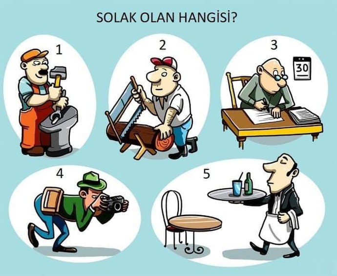 Sizce solak olan hangisi?
