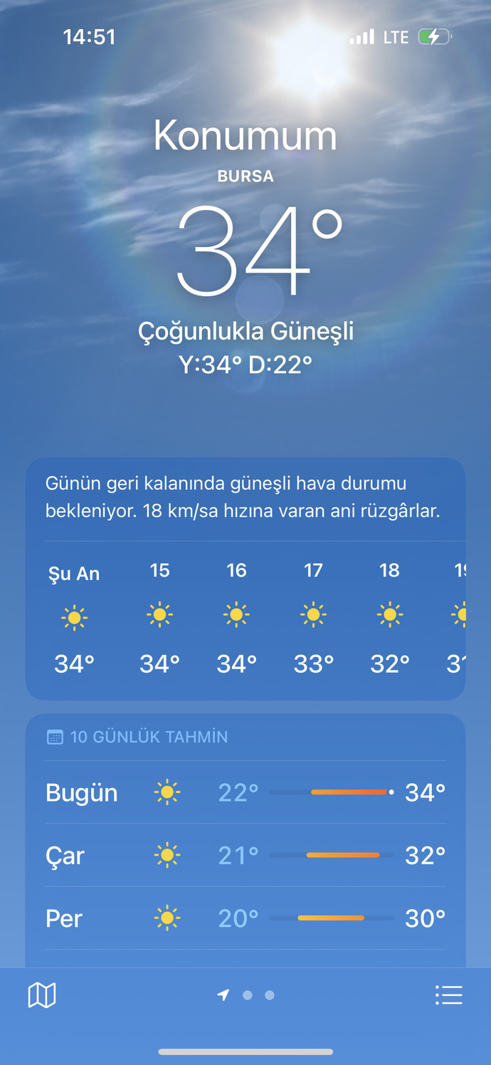 Sizin orada havalar kaç derece?