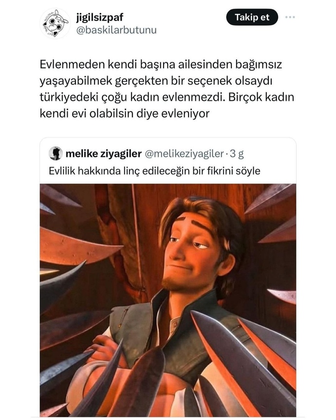 Evlilik hakkında linç edileceğiniz bir fikriniz var mi?